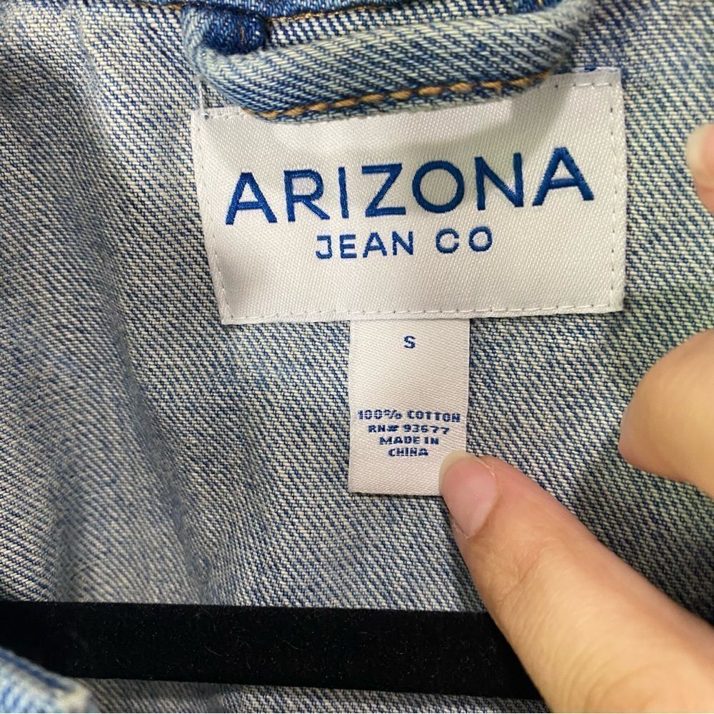 Vintage Arizona Denim Jean Jacket Button Down Closure - Picture 8 of 9